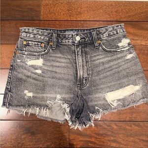 Abercrombie & Fitch High Rise Annie Black Jean Shorts sz 28/6
